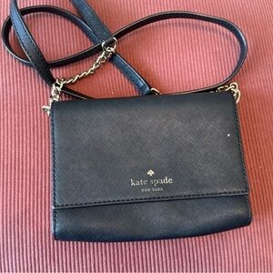 Kate Spade Black Leather Crossbody Bag